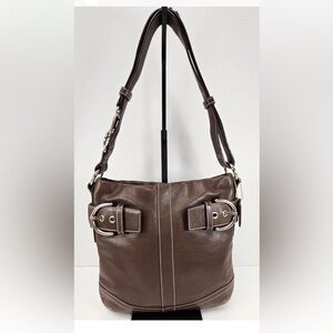 Coach Chocolate Brown Leather Shoulder Bag